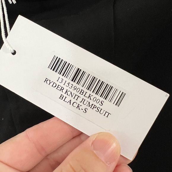 Reformation Ryden Knit Jumpsuit - Size S - NWT - black - Picture 3 of 9